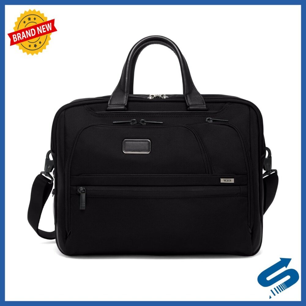 15" Laptop Briefcase with Expandable Compartment, Padded Sleeve, Multiple
